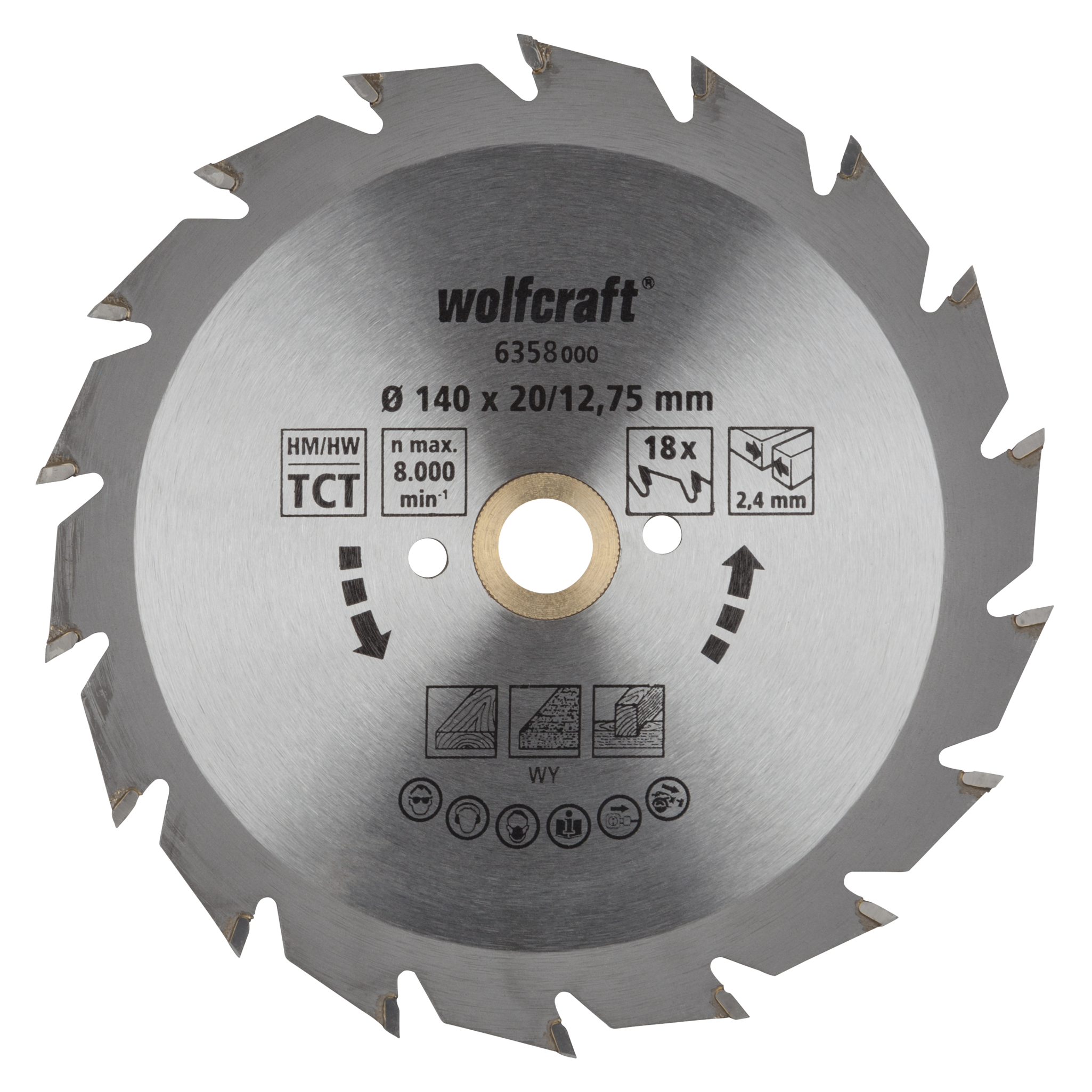 Lame De Scie Circulaire 160mm Wolfcraft 6567000 – 24 Dents, Acier Carbone