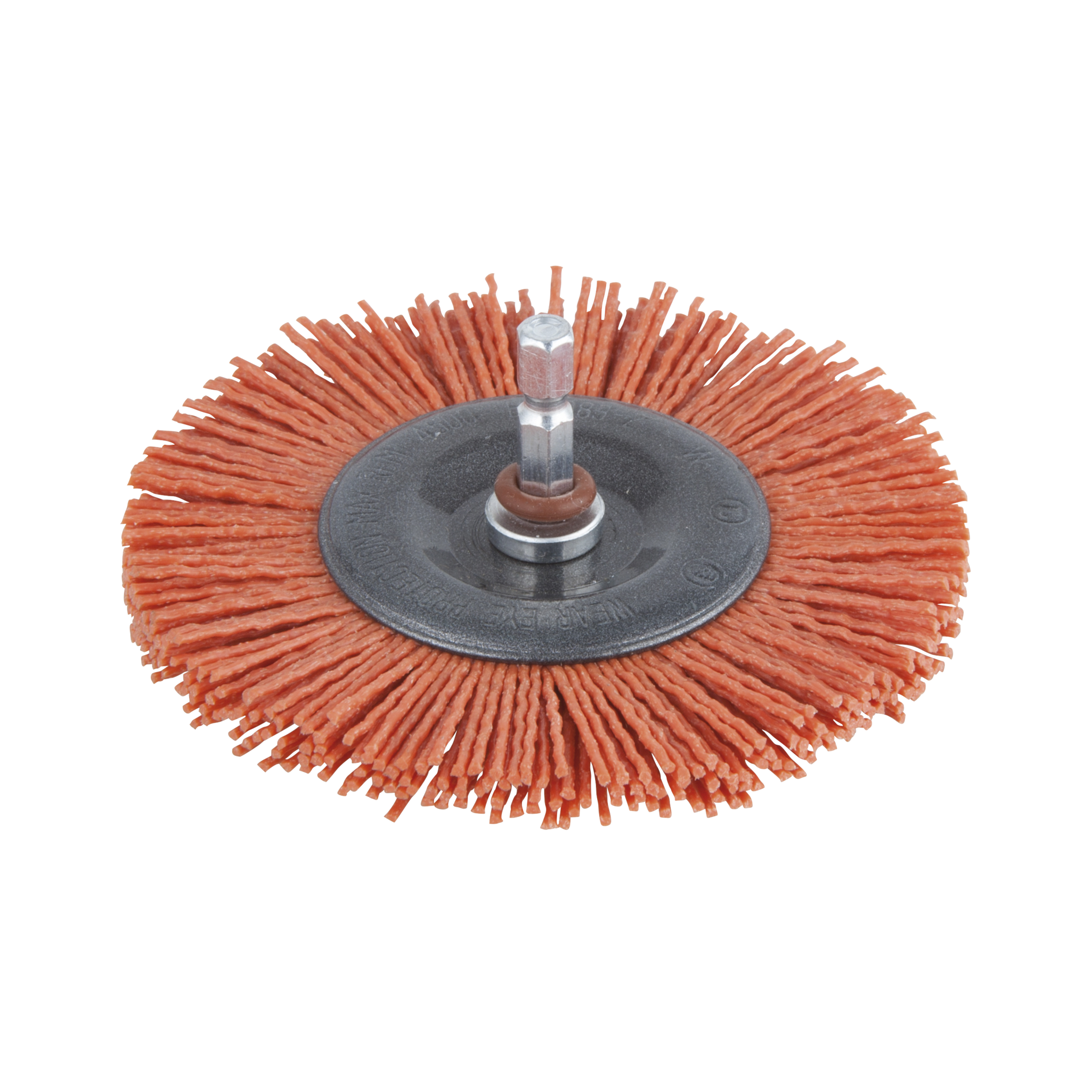 Nylon Wire Wheel Brush, aggressive, Ø 100 mm, Hexagon Shank - Product Image
