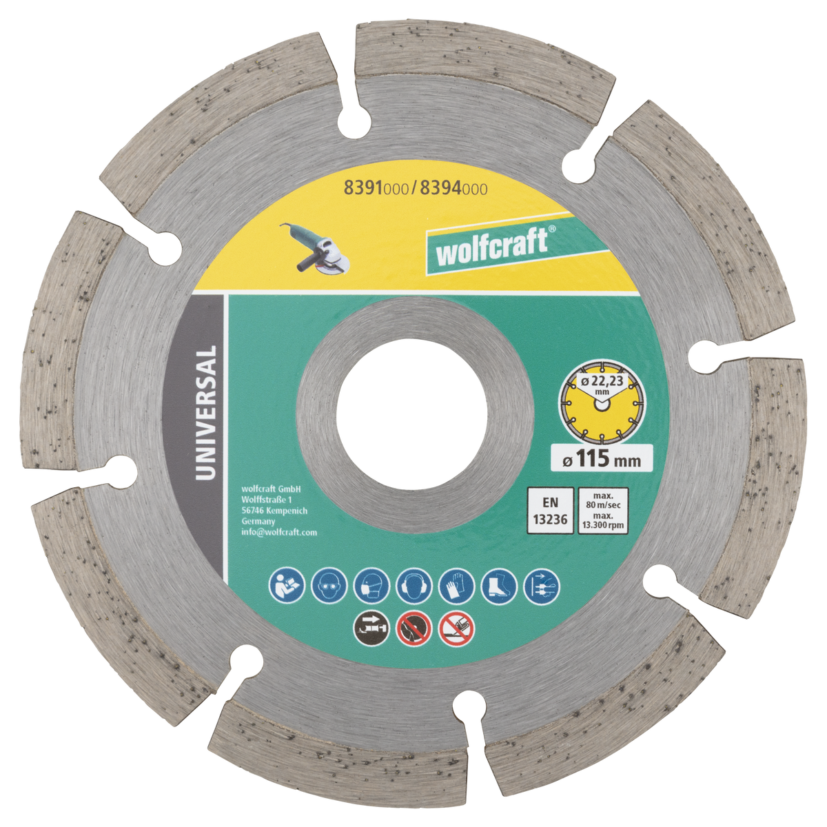 Diamond Cutting Disc Set, Ø 115 mm, 2 Pcs. - Secondary product image 01