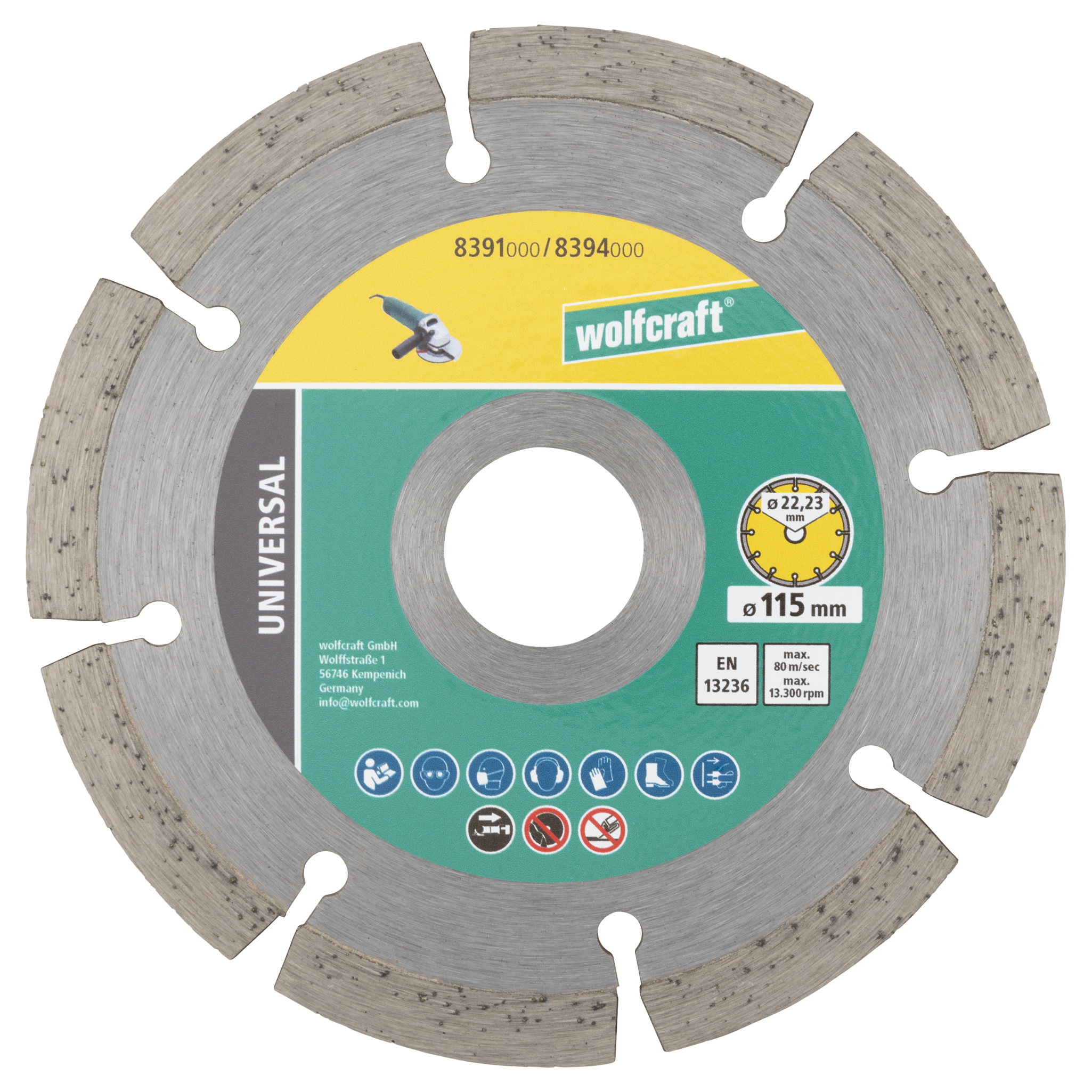 Diamond Cutting Disc Set, Ø 115 mm, 2 Pcs. - Secondary product image 01