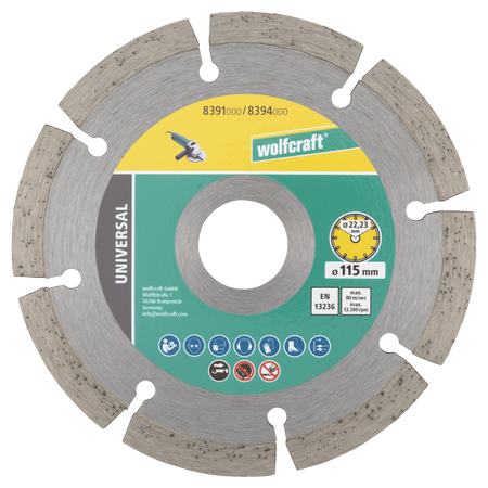 Diamond Cutting Disc Set, Ø 115 mm, 2 Pcs. - Secondary product image 01