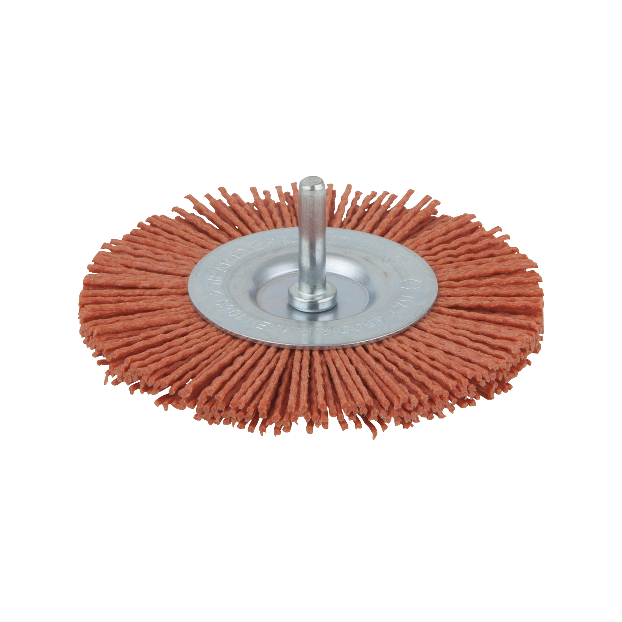Nylon Wire Wheel Brush, aggressive, Ø 100 mm, Round Shank - Product Image