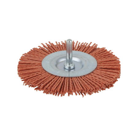 Nylon Wire Wheel Brush, aggressive, Ø 100 mm, Round Shank - Product Image