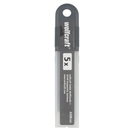 5 Professional Sharp Snap-Off Blades 18 mm Black