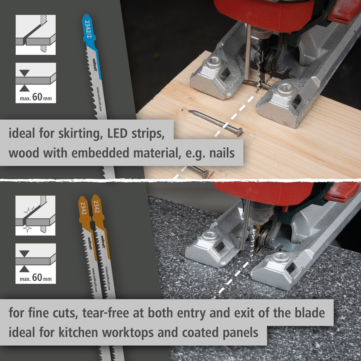 Jigsaw Blade Project Set for Kitchen Installation, 3 Pcs. (en)