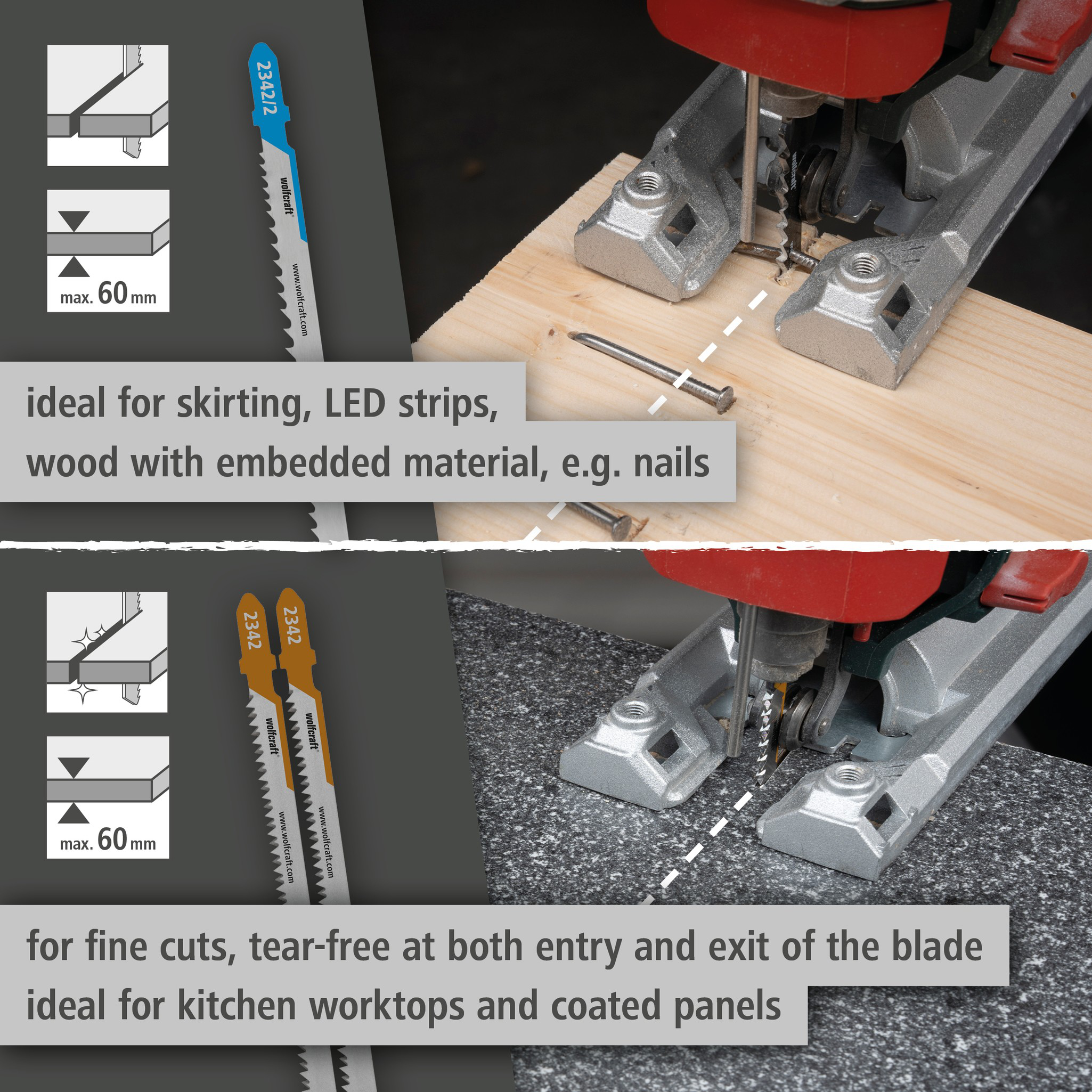 Jigsaw Blade Project Set for Kitchen Installation, 3 Pcs. (en)