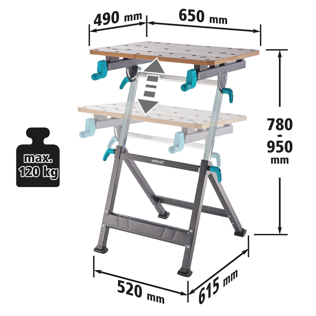 MASTER 650 ERGO Clamping and Working Table - Image 2