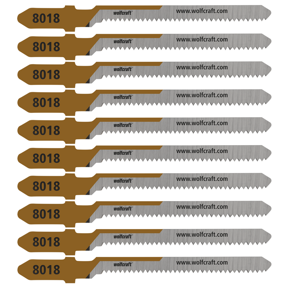 10 Jigsaw Blades, Plywood, Fine Curved Cuts
