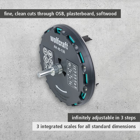 Adjustable Hole Saw, Ø 45–130 mm (en)