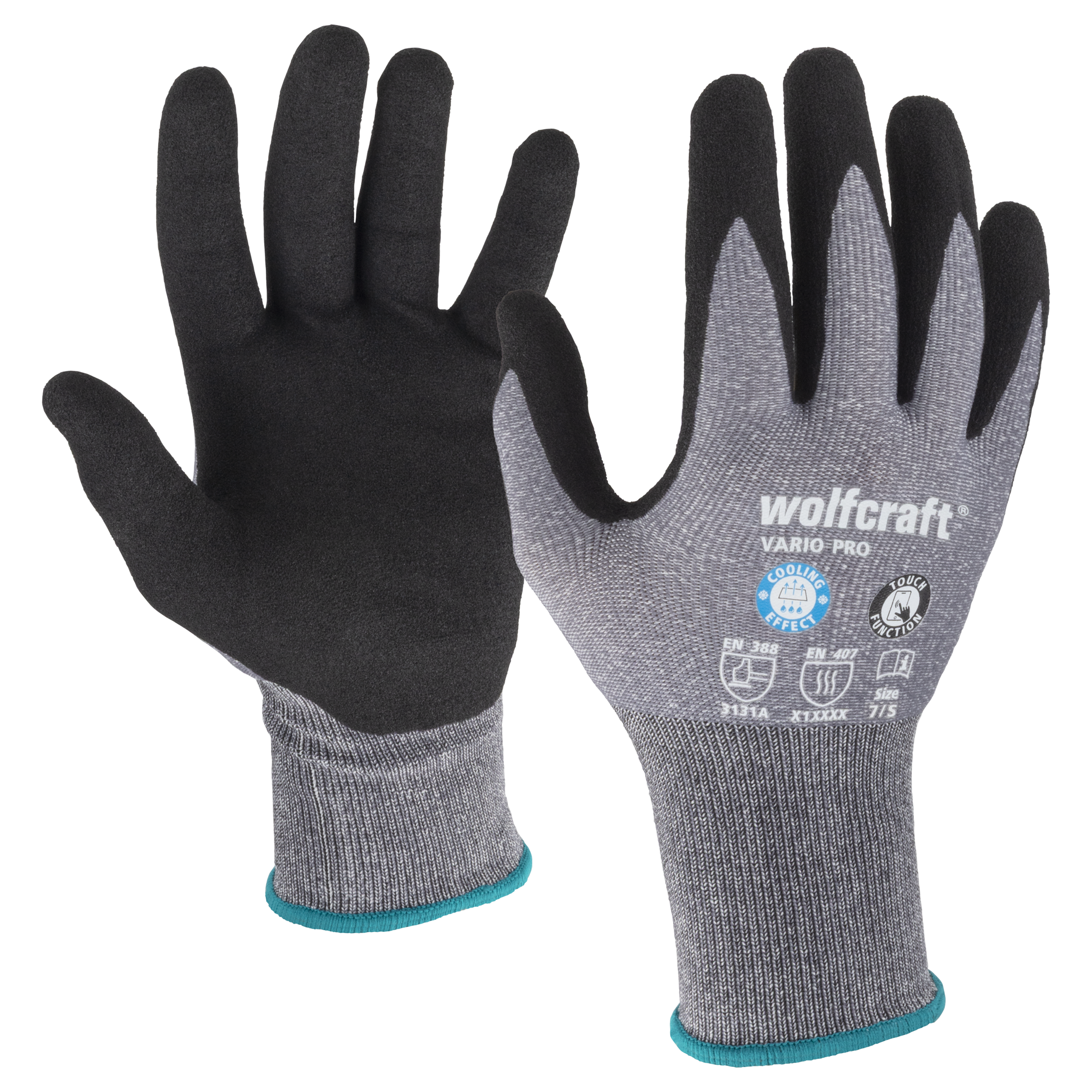 VARIO PRO Work Gloves, 1 Pair, Size 7 (S)