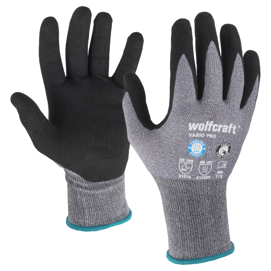 VARIO PRO Work Gloves, 1 Pair, Size 7 (S)