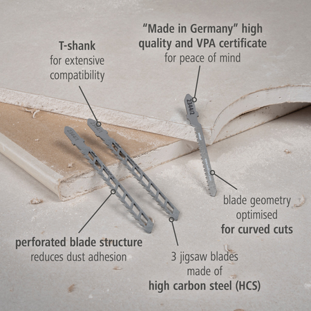 Jigsaw Blade Project Set for Drywall, 3 Pcs. (en)