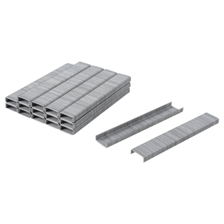 3,000 Broad Back Staples, Steel, Type 053, 4 mm