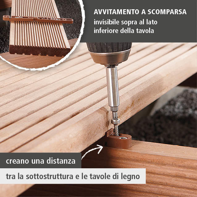 Joiner Set for Deck Boards “Concealed Fastening”, 700 pcs. (it)