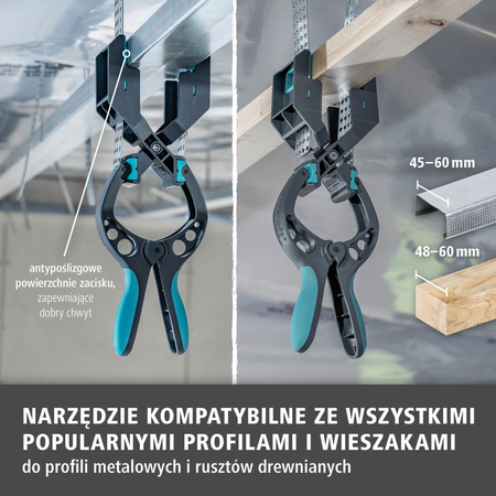 Drywall Spring Clamp with Clamping Arm (pl)