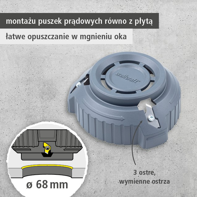 Deburrer for Plasterboard, Ø 68 mm (pl)