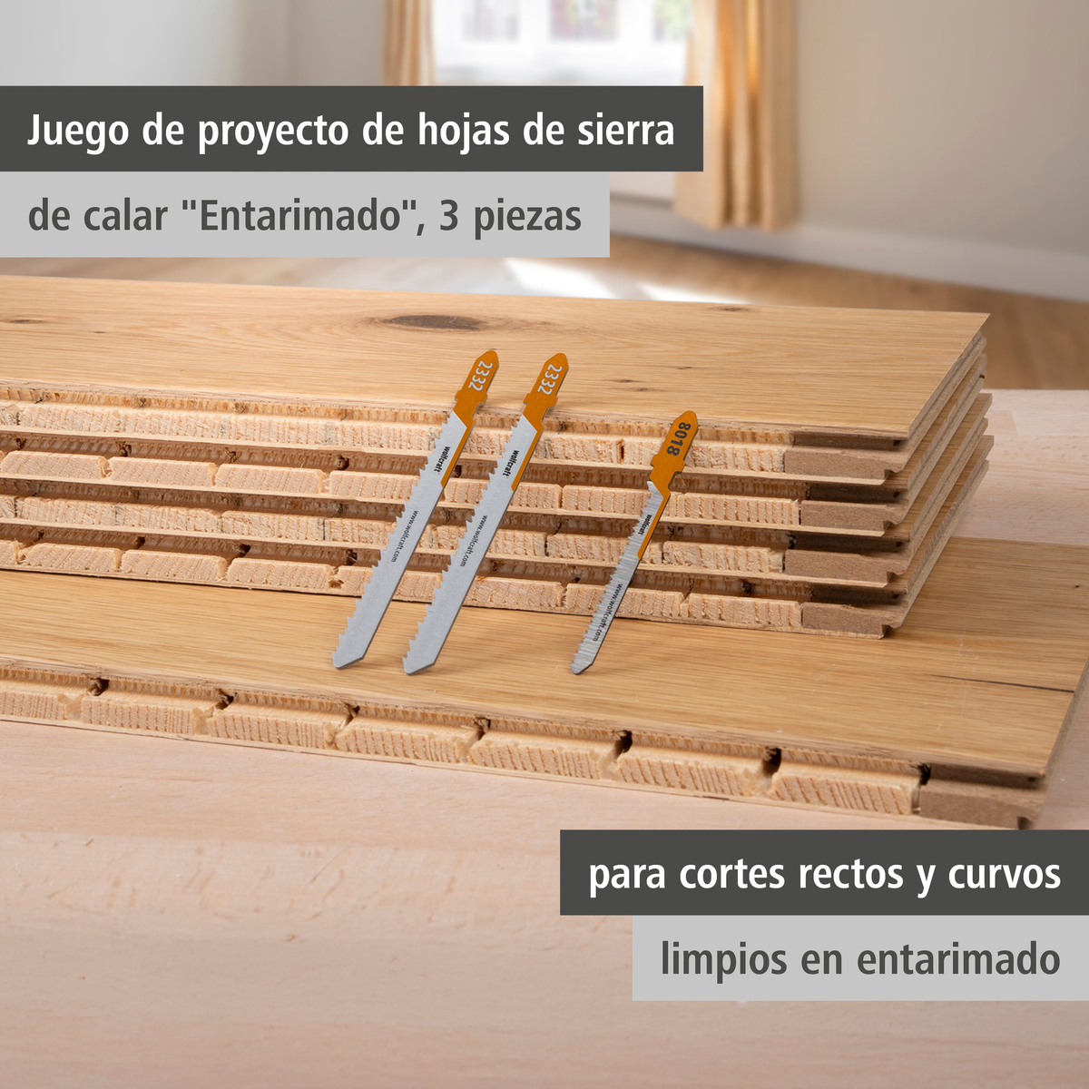 Jigsaw Blade Project Set for Parquet, 3 Pcs. (es)