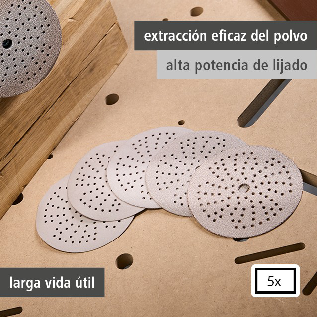 Multi-Hole Sanding Discs for Eccentric Sanders, Ø 125 mm (es)