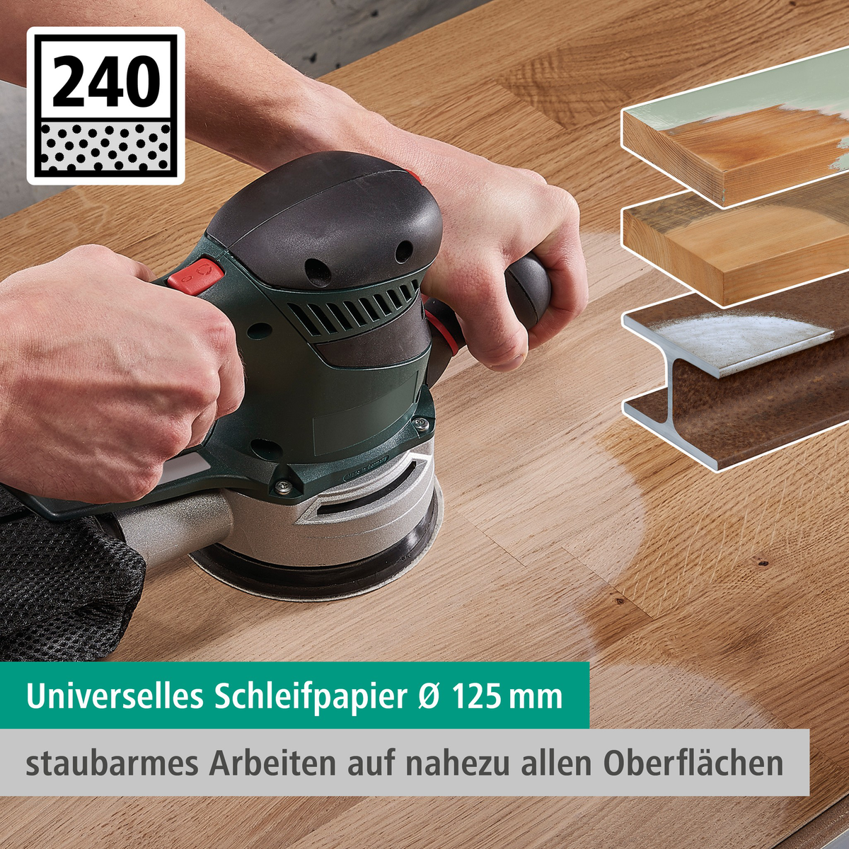 Multi-Hole Sanding Discs for Eccentric Sanders, Ø 125 mm