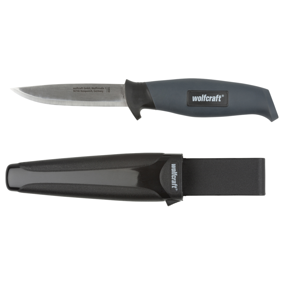 Outdoor Knife with Smooth Blade and Sheath - Image 1