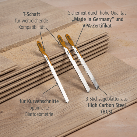 Jigsaw Blade Project Set for Laminate, 3 Pcs. (de)