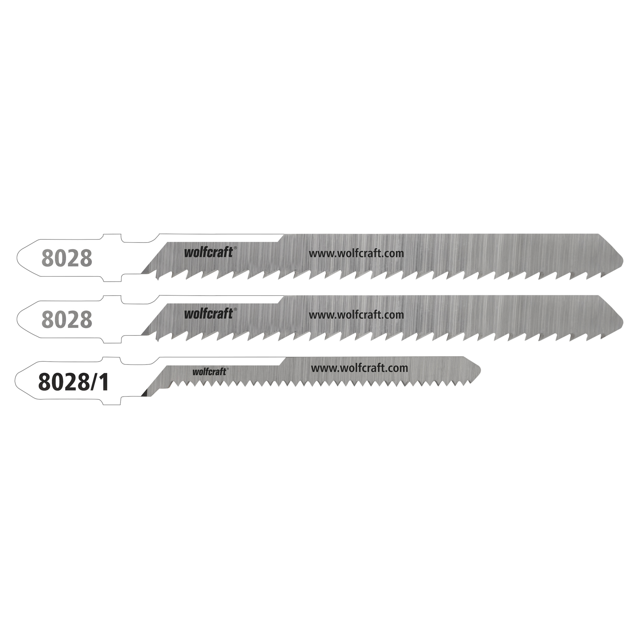 Jigsaw Blade Set, Polycarbonate, Fine Straight and Curved Cuts, 3-Pc.