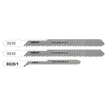 Jigsaw Blade Set, Polycarbonate, Fine Straight and Curved Cuts, 3-Pc.