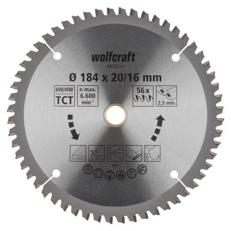 TC Circular Hand Saw Blade, new purple series, Ø 184 mm