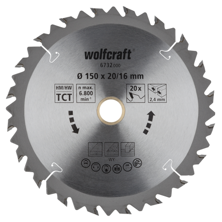 TC Circular Hand Saw Blade, brown series, Ø 150 mm