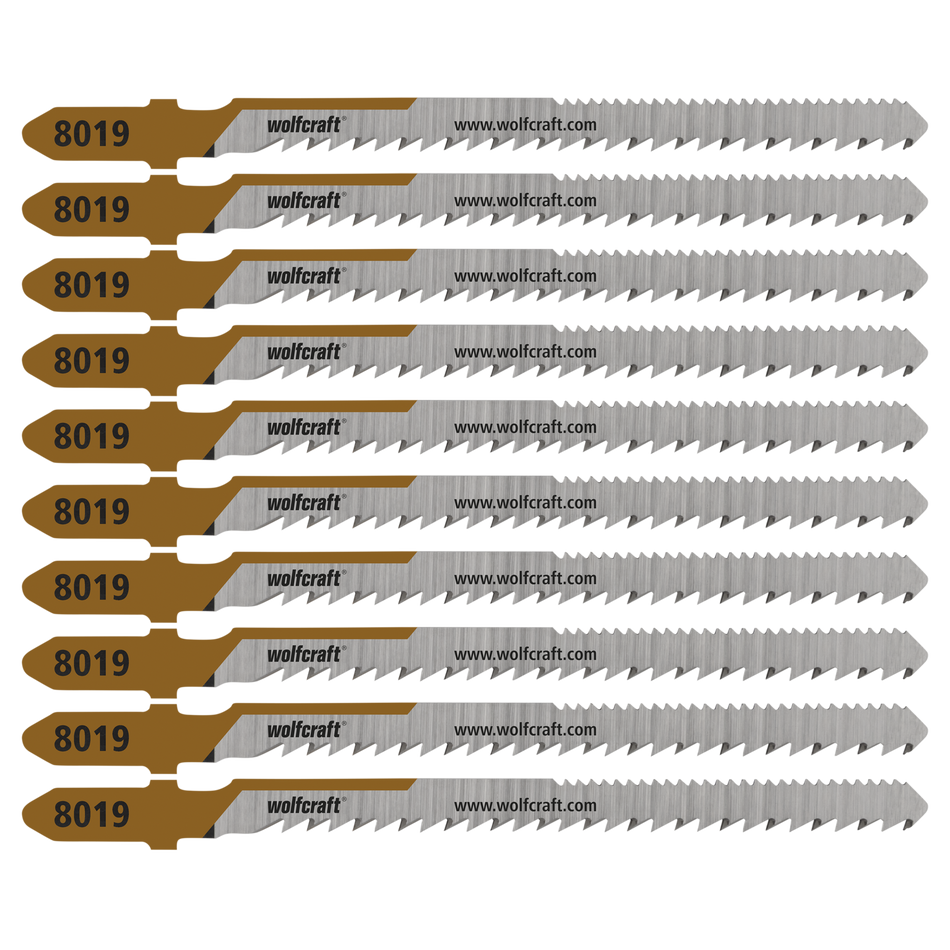 10 Jigsaw Blades, Hardwood, Fine Curved Cuts, Mirror Cut