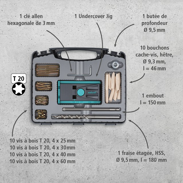 Undercover Jig Set TX, 55 pcs. (fr)