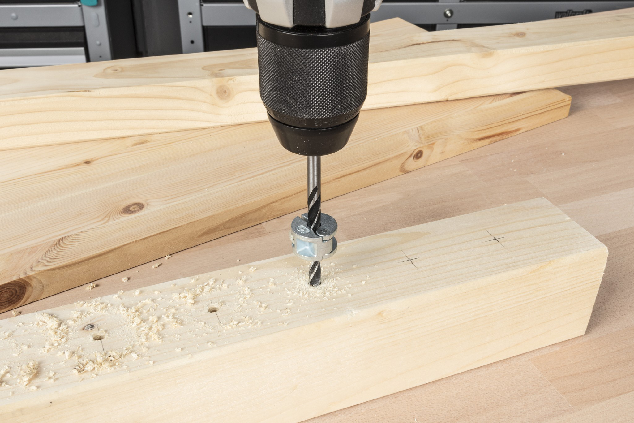 Wood Twist Drill Bit Set With Depth Stop 2 Pcs.