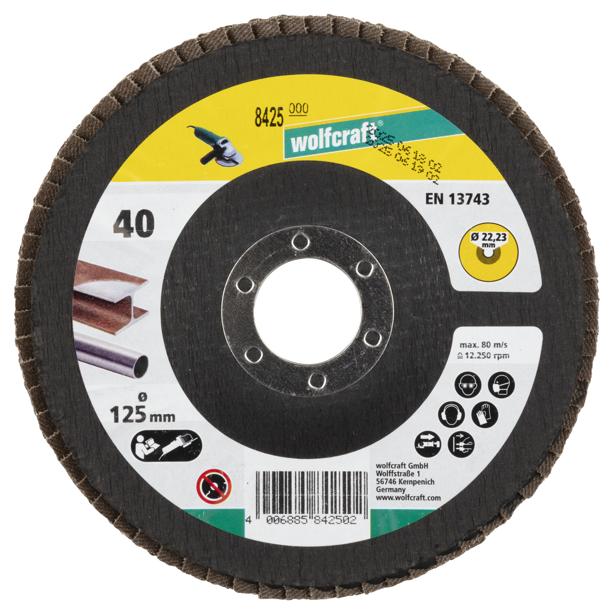 Lamellar Flap Disc for Metal, Corundum, Ø 115 mm