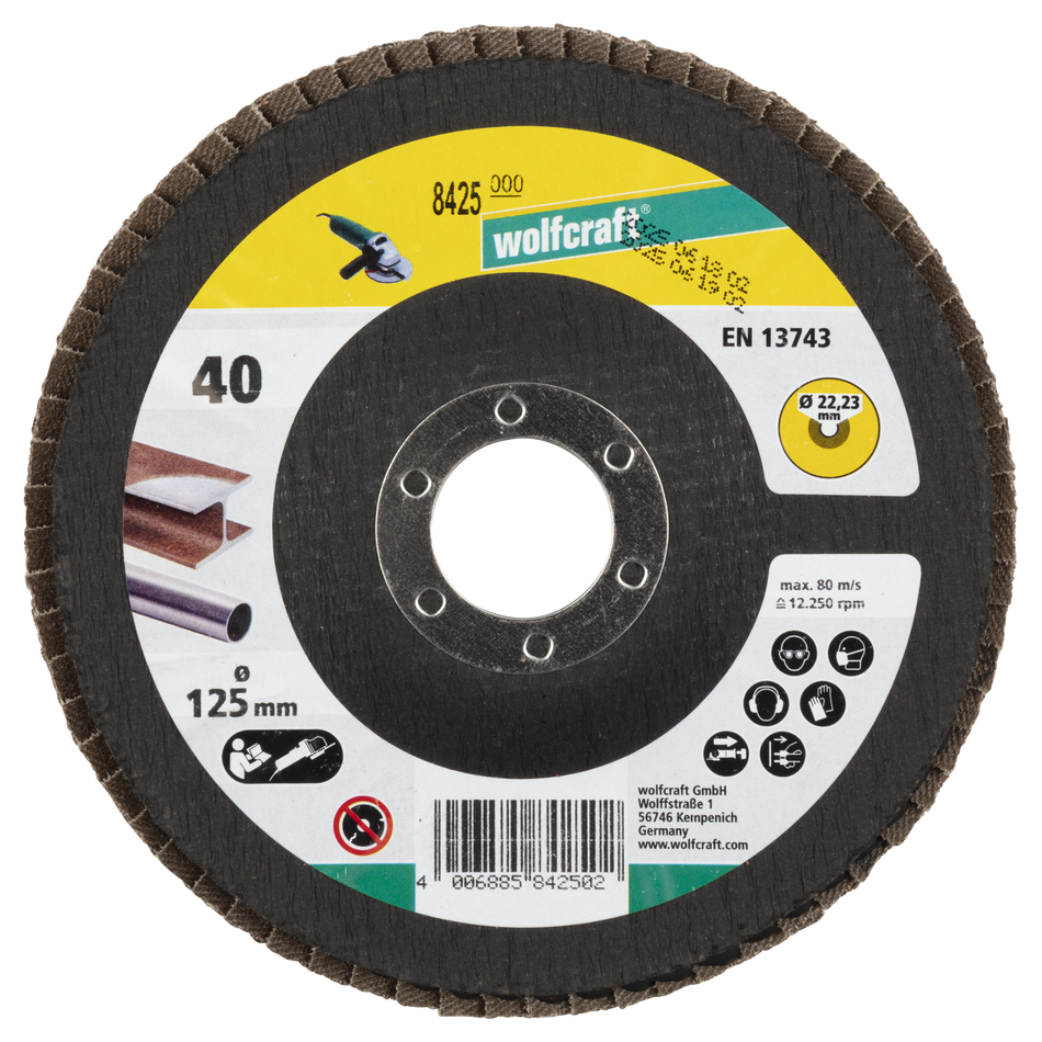 Lamellar Flap Disc for Metal, Corundum, Ø 115 mm