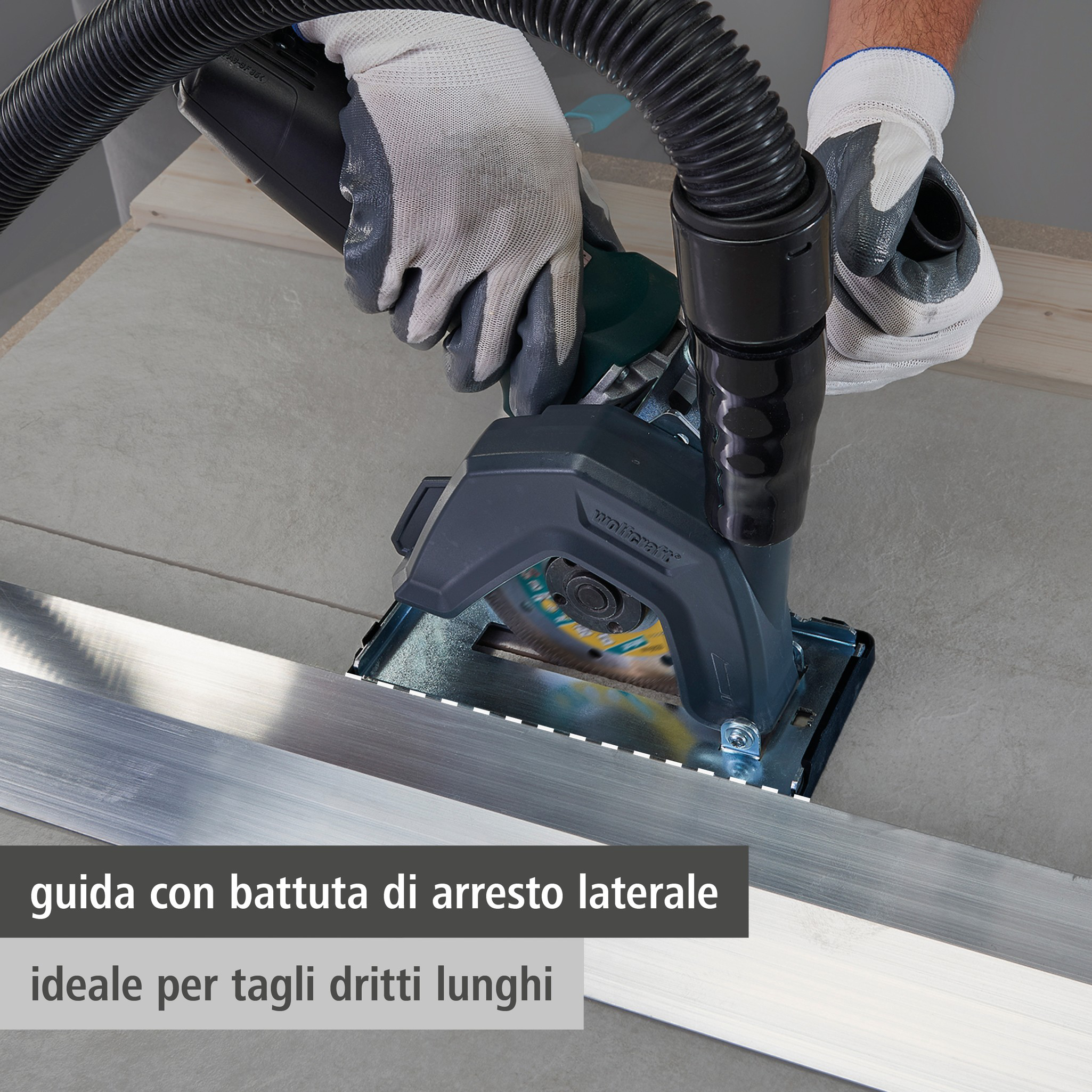 Extraction Hood With Guide Block for Angle Grinder (it)