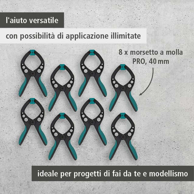 8 PRO Spring Clamps, 40 mm (it)