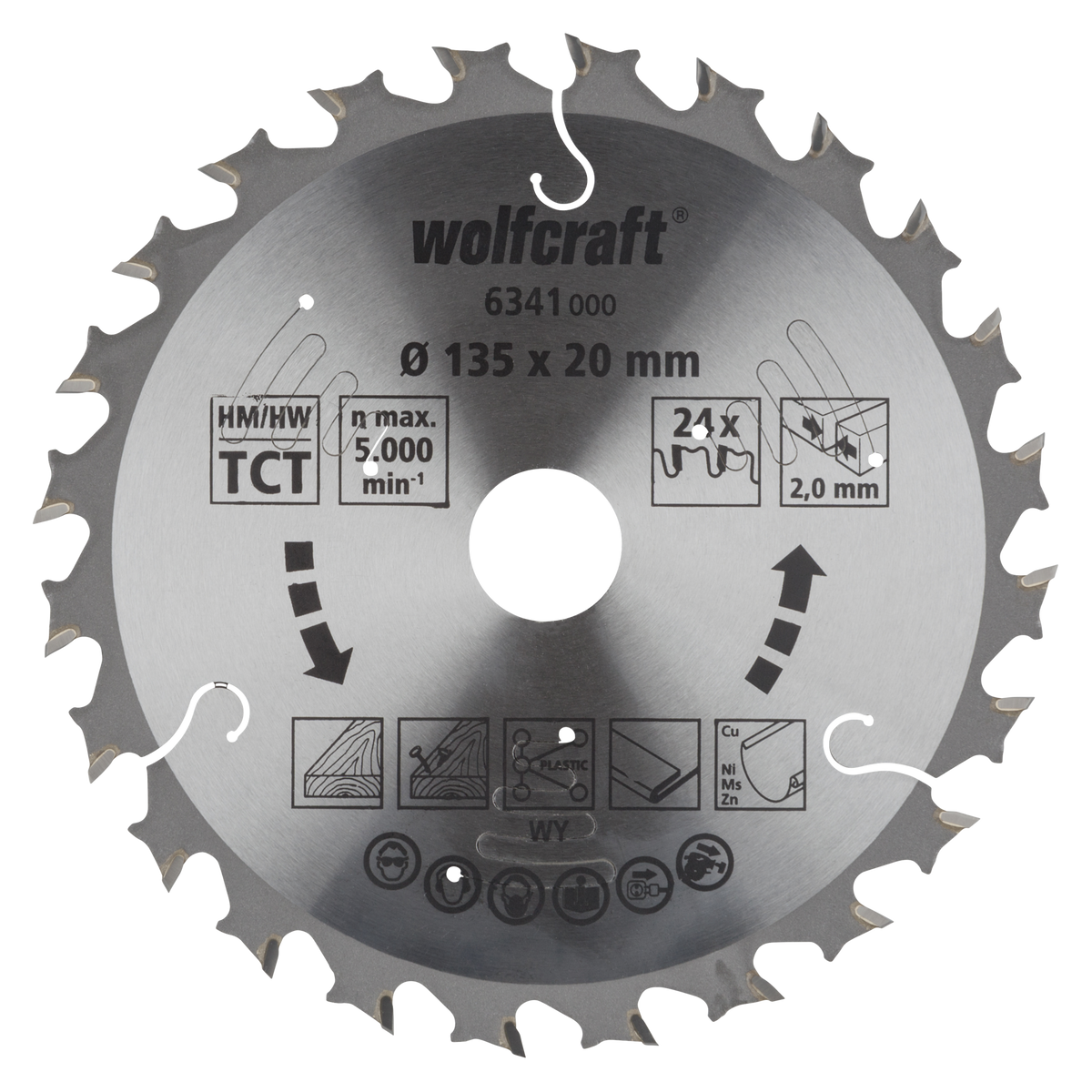 Circular Saw Blade for Cordless Circular Hand Saws, purple series, Ø 135 mm