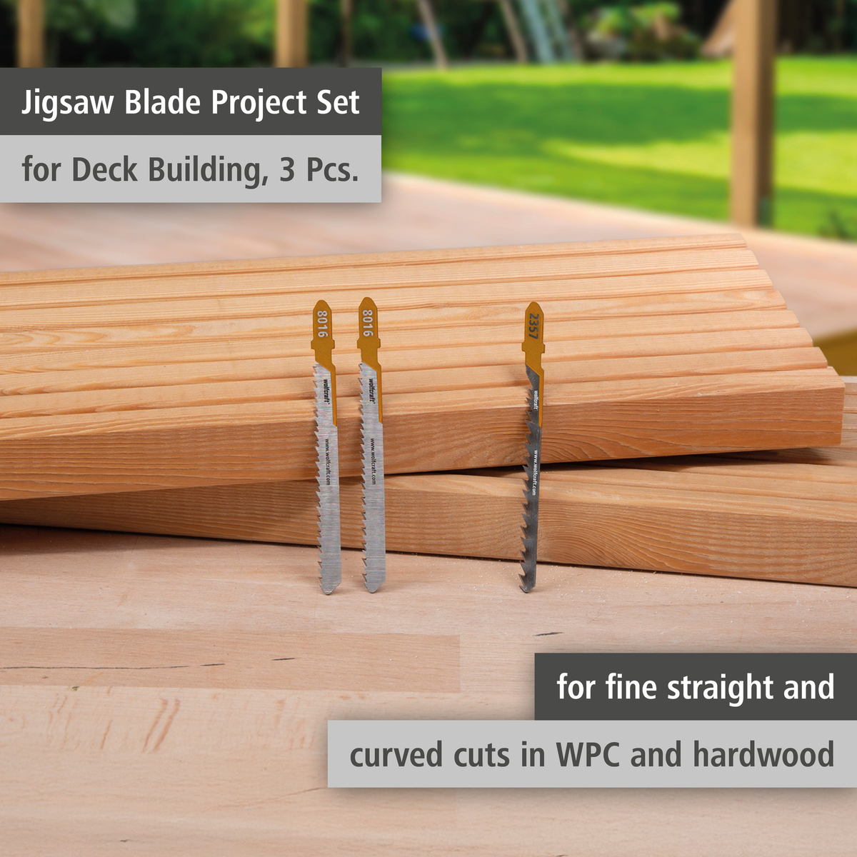 Jigsaw Blade Project Set for Deck Building, 3 Pcs. (en)