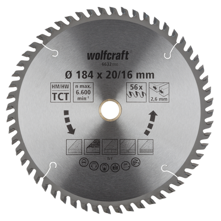 TC Circular Hand Saw Blade, orange series, Ø 184 mm