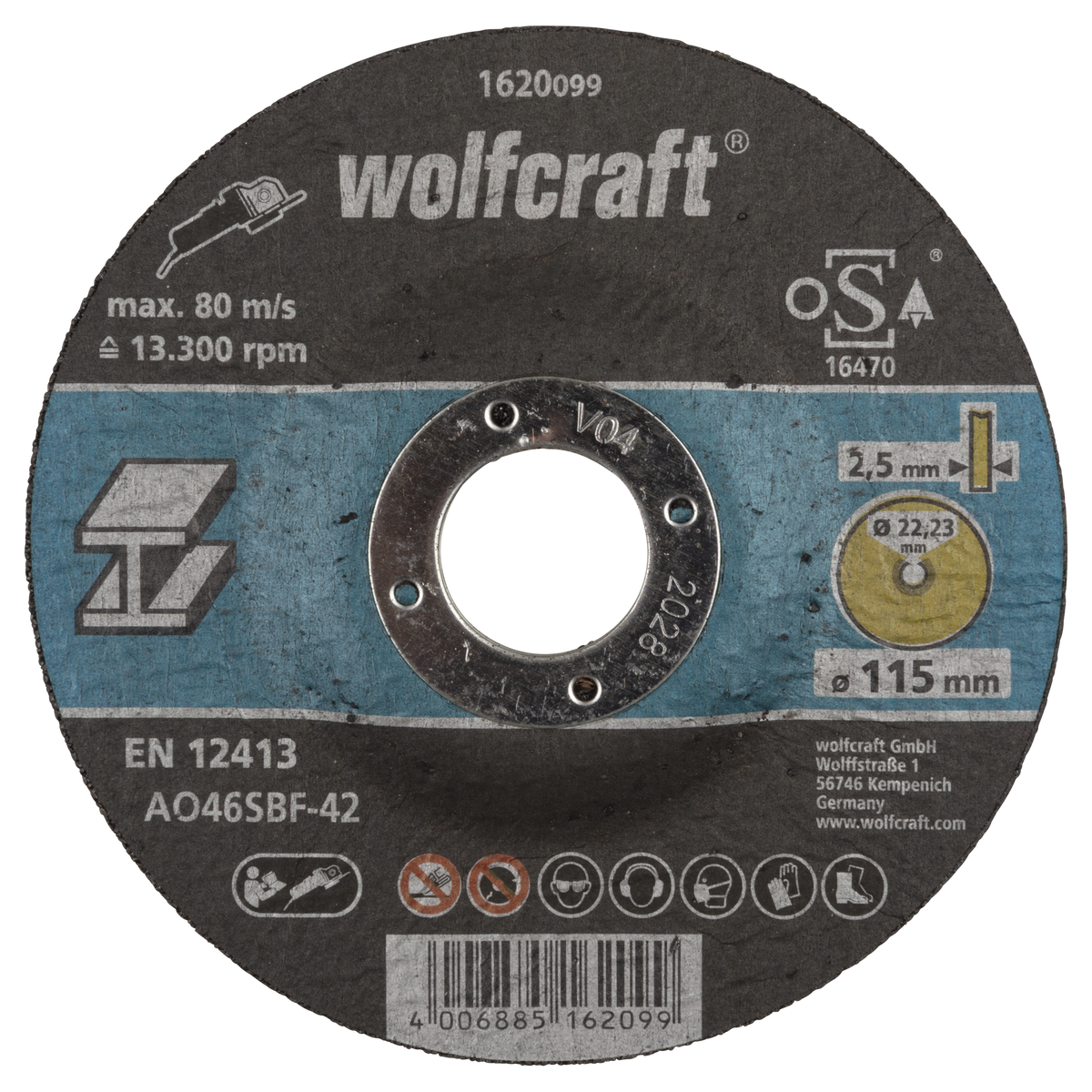 Cutting Disc for Metal, depressed centre, Ø 115 mm