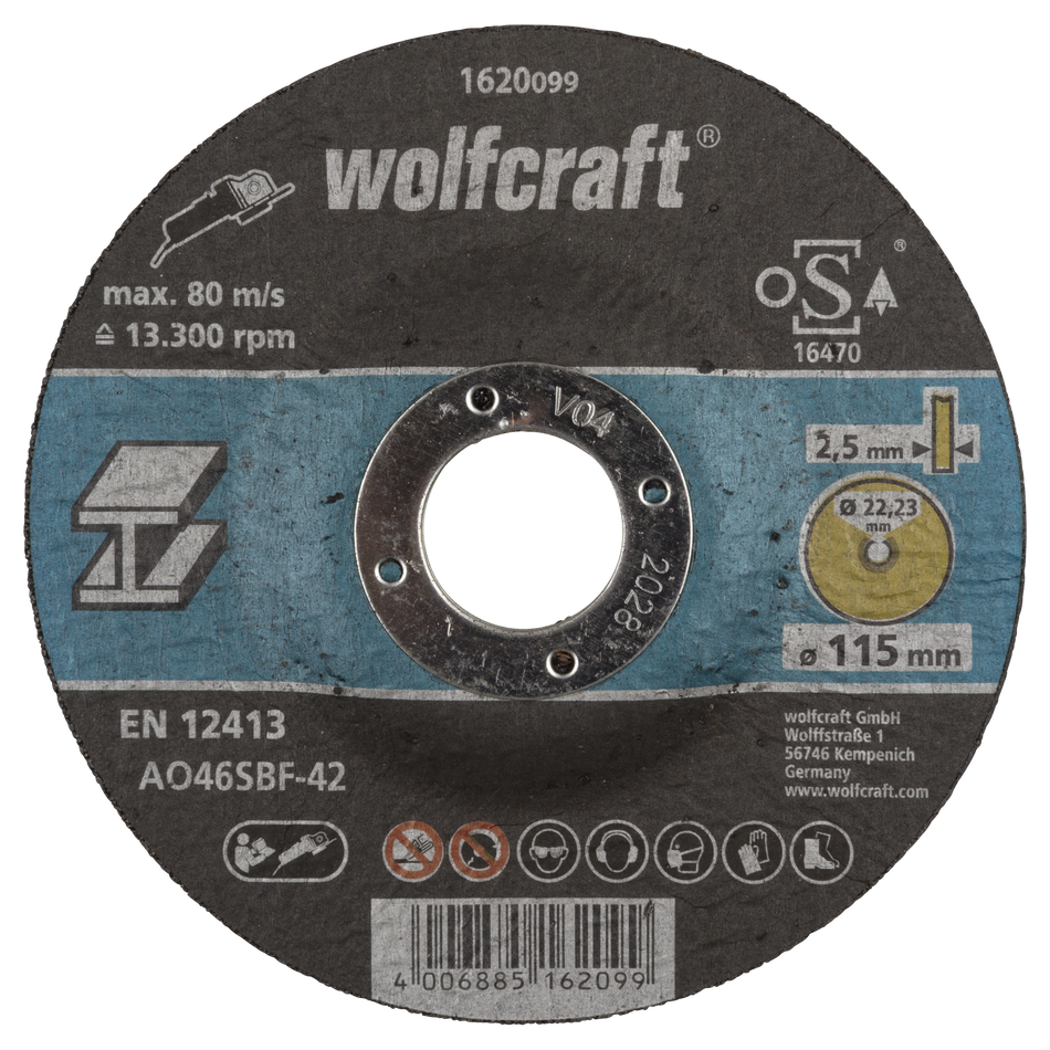 Cutting Disc for Metal, depressed centre, Ø 115 mm