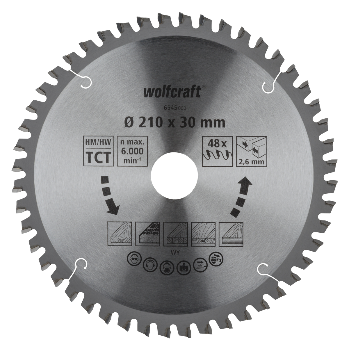 TC Cross and Mitre Cut Saw Blade, orange series, Ø 210 mm