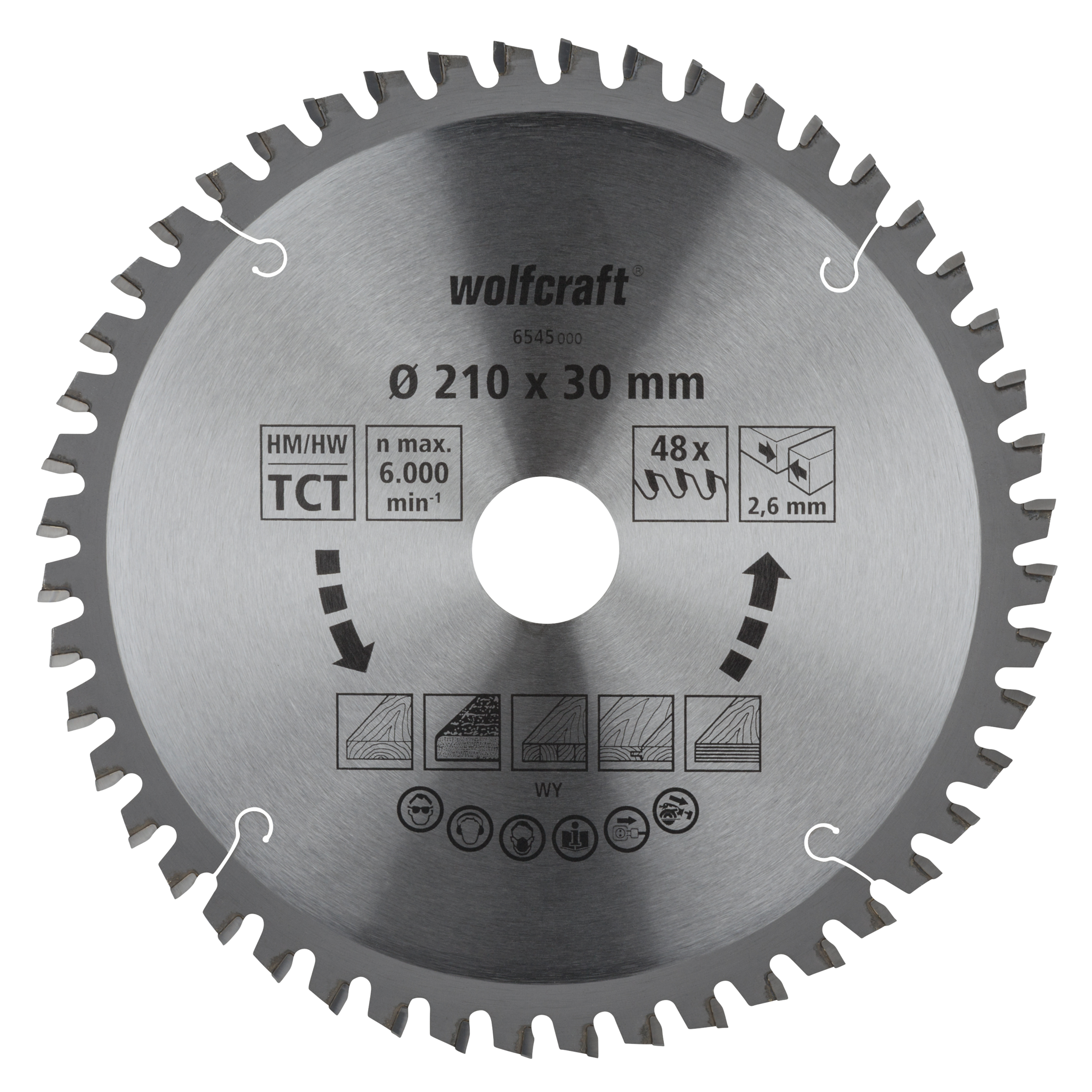 TC Cross and Mitre Cut Saw Blade, orange series, Ø 210 mm
