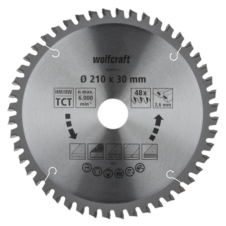TC Cross and Mitre Cut Saw Blade, orange series, Ø 210 mm