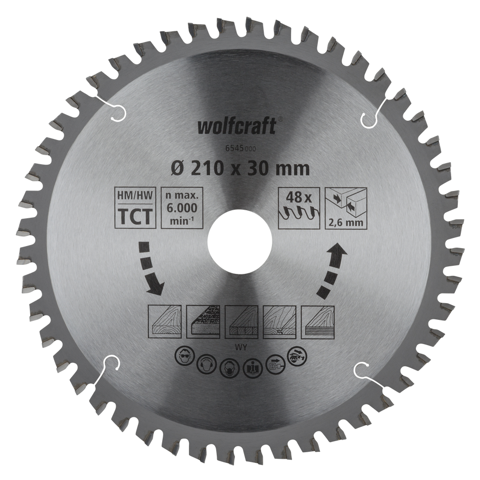 TC Cross and Mitre Cut Saw Blade, orange series, Ø 210 mm
