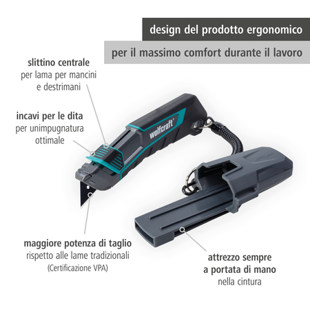 PRO SAFETY Trapezium Blade Knife Set With Sheath (it)