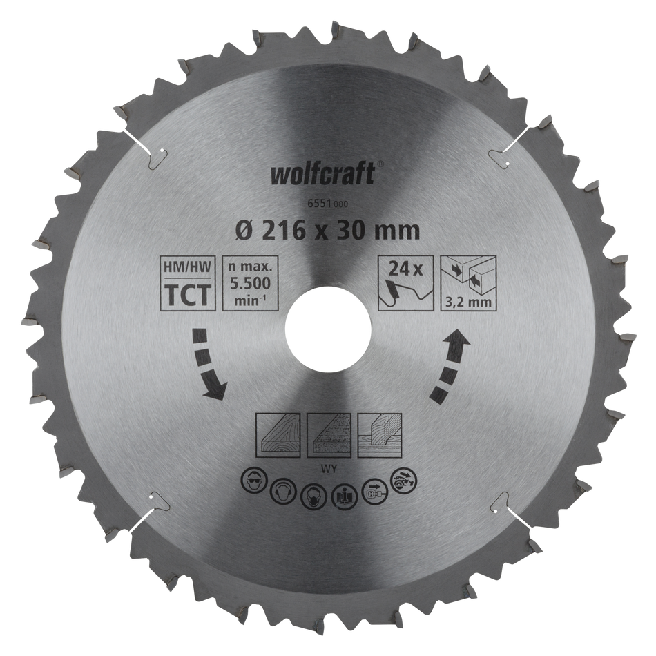 TC Cross and Mitre Cut Saw Blade, brown series, Ø 216 mm