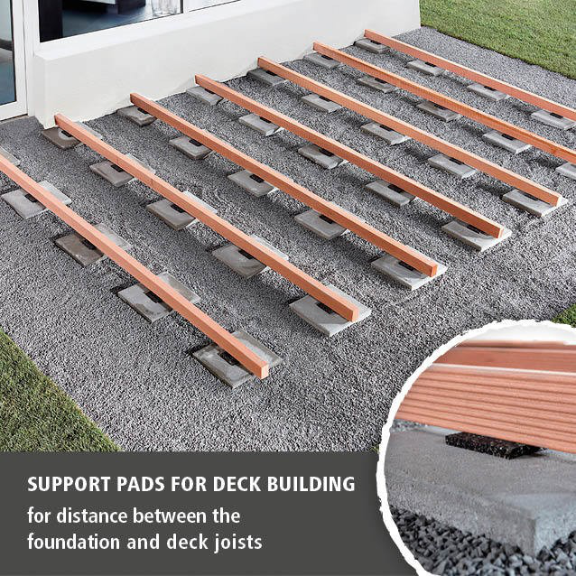 20 Support Pads for Deck Building (en)
