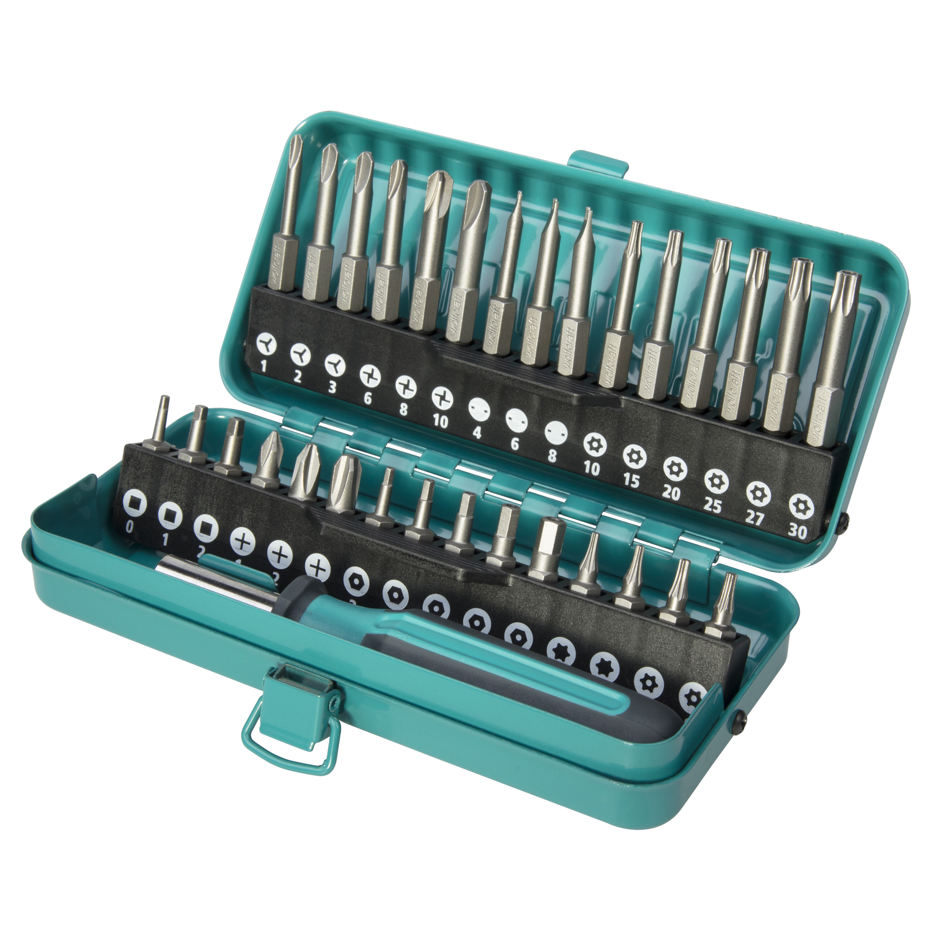 bit aufbewahrung gummi Safety-Bit-Box für Sicherheitsschrauben, 31-tlg. – wolfcraft Shop