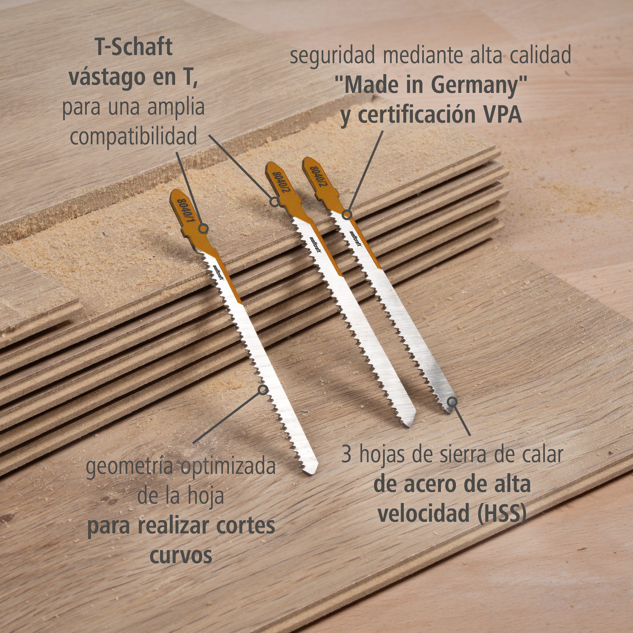 Jigsaw Blade Project Set for Laminate, 3 Pcs. (es)